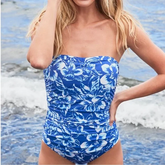 Tommy Bahama Scrolls Shirred Bandeau - Picture 3 of 16